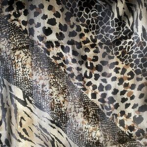 Animal print scarf- light and sheer stripes.